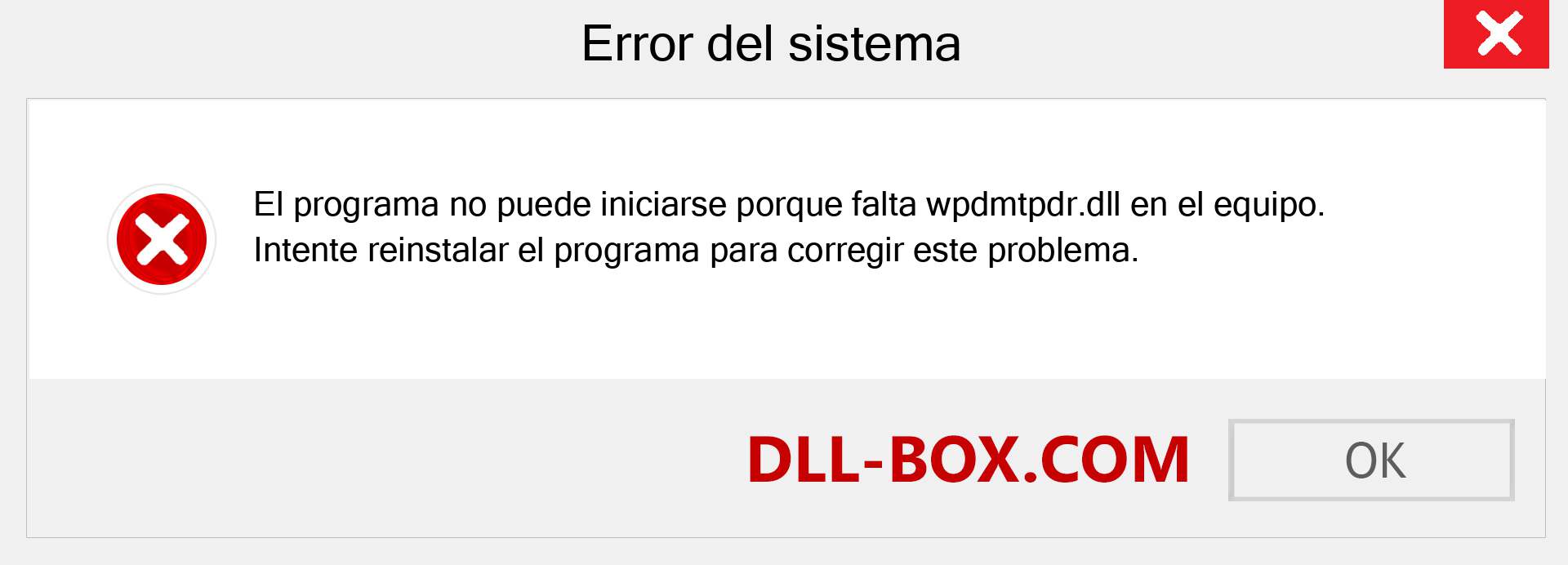 ¿Falta el archivo wpdmtpdr.dll ?. Descargar para Windows 7, 8, 10 - Corregir wpdmtpdr dll Missing Error en Windows, fotos, imágenes